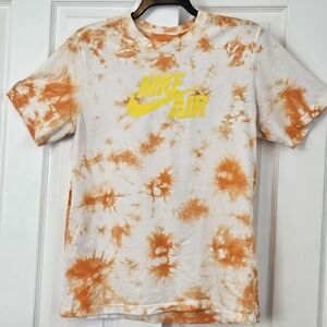 Nike Air Orange and White Tie-Dye T-Shirt